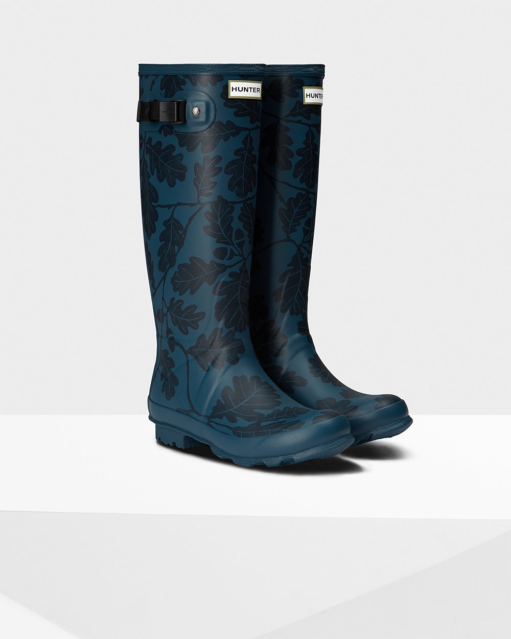 Hunter Mujer National Trust Print Norris Field - Botas de Lluvia Azules - 902-TPEHFW